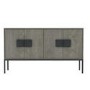 Large Sideboard in Grey Wood with Industrial Finish - Bijou