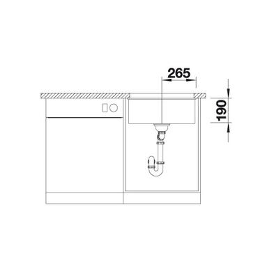Single Bowl Anthracite Composite Kitchen Sink - Blanco Subline 500-U 
