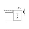 GRADE A1 - Box Opened Blanco Subline 500 U Silgranit Puradur Ii Single Bowl Anthracite Composite Kitchen Sink
