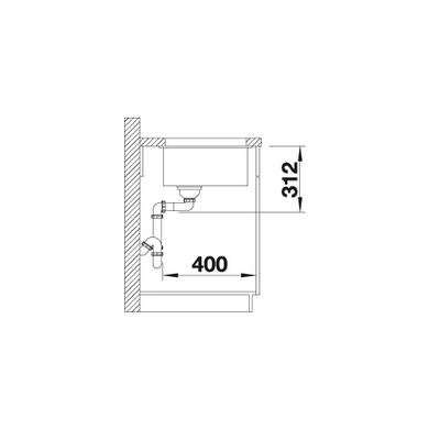 Single Bowl Anthracite Composite Kitchen Sink - Blanco Subline 500-U 