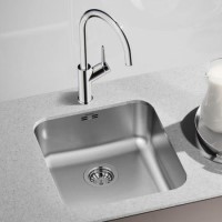 GRADE A1 - Single Bowl Undermount Chrome Stainless Steel Kitchen Sink - Blanco Supra 450-U