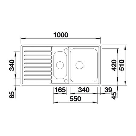 Blanco Classic Pro 6 S-IF 1.5 Bowl Reversible Drainer Stainless Steel Chrome Kitchen Sink
