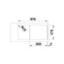 Single Bowl Inset Chrome Stainless Steel Kitchen Sink with Reversible Drainer - Blanco Lantos