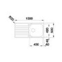 Single Bowl Inset Chrome Stainless Steel Kitchen Sink with Reversible Drainer - Blanco Lantos