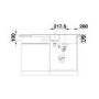 1.5 Bowl Grey Composite Kitchen Sink with Reversible Drainer - Blanco Sona 