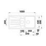 1.5 Bowl Grey Composite Kitchen Sink with Reversible Drainer - Blanco Sona 