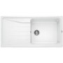 Single Bowl White Composite Kitchen Sink with 600mm Reversible Drainer - Blanco Sona