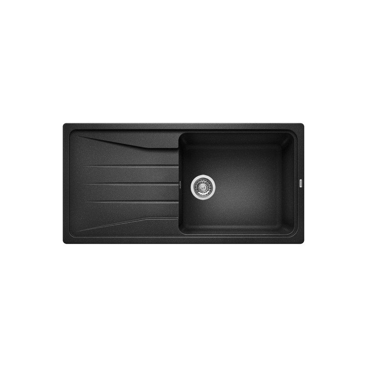 Single Bowl Anthracite Composite Kitchen Sink with 600mm Reversible Drainer - Blanco Sona