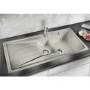 1.5 Bowl Beige Composite Kitchen Sink with Reversible Drainer - Blanco Sona 6 S Silgranit Puradur Ii