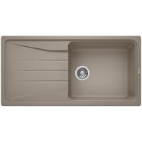 Single Bowl Beige Composite Kitchen Sink with Reversible Drainer - Blanco Sona Xl 6 S Silgranit Puradur Ii