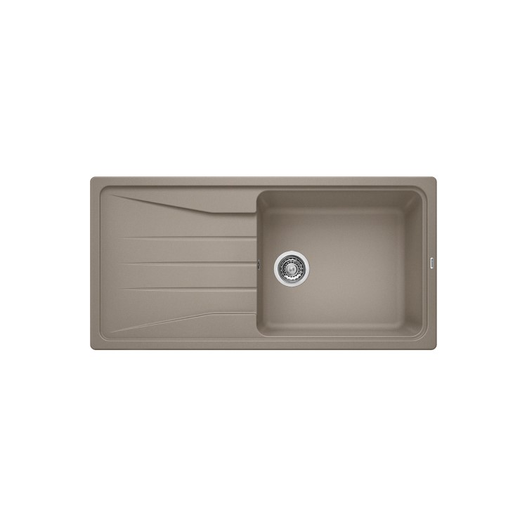 Single Bowl Beige Composite Kitchen Sink with Reversible Drainer - Blanco Sona Xl 6 S Silgranit Puradur Ii