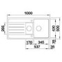 Blanco Legra 6 S 1.5 Bowl Inset Silgranit Kitchen Sink - White