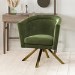Green Velvet Swivel Dressing Table Chair - Blaire