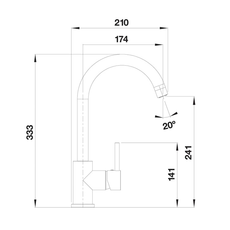 Blanco Chrome Single Lever Kitchen Mixer Tap - Envoy