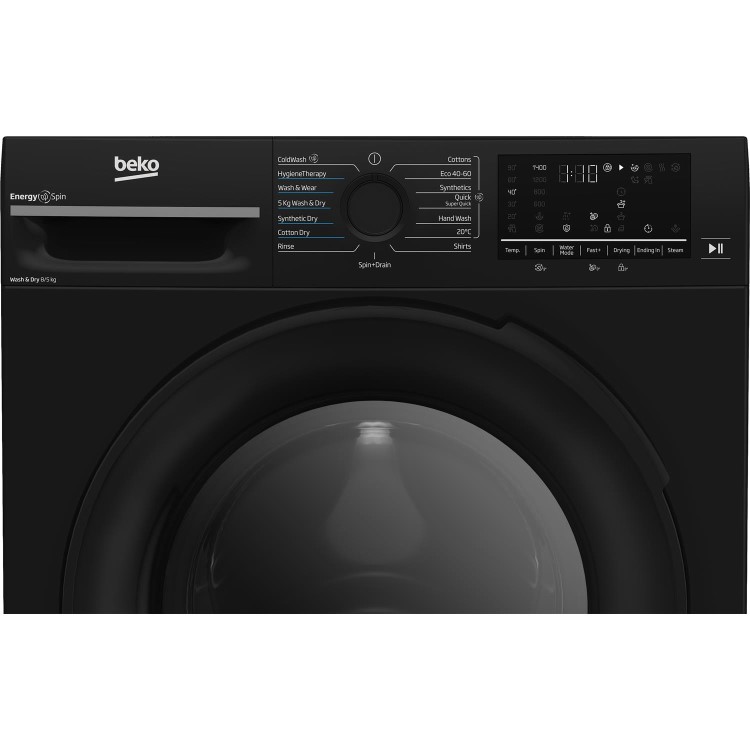 Beko EnergySpin 8kg Wash 5kg Dry 1400rpm Washer Dryer - Black