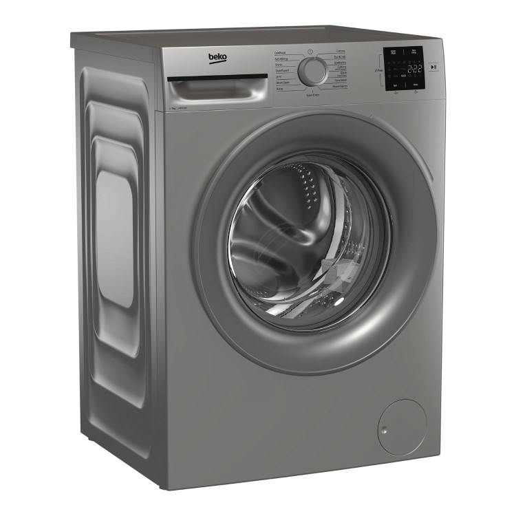 Beko 7kg 1400rpm Washing Machine - Silver - B-Rated, Quick Wash