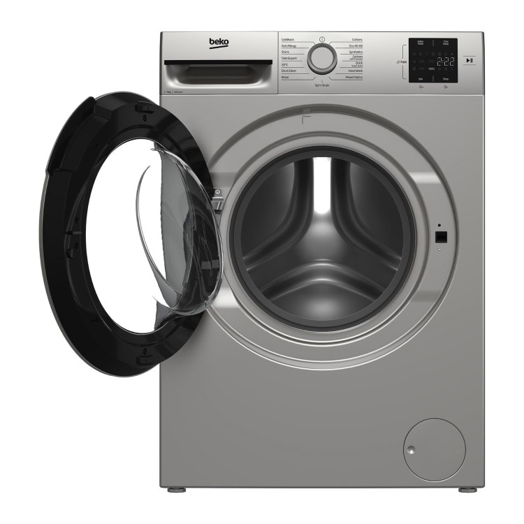 Beko 7kg 1400rpm Washing Machine - Silver - B-Rated, Quick Wash