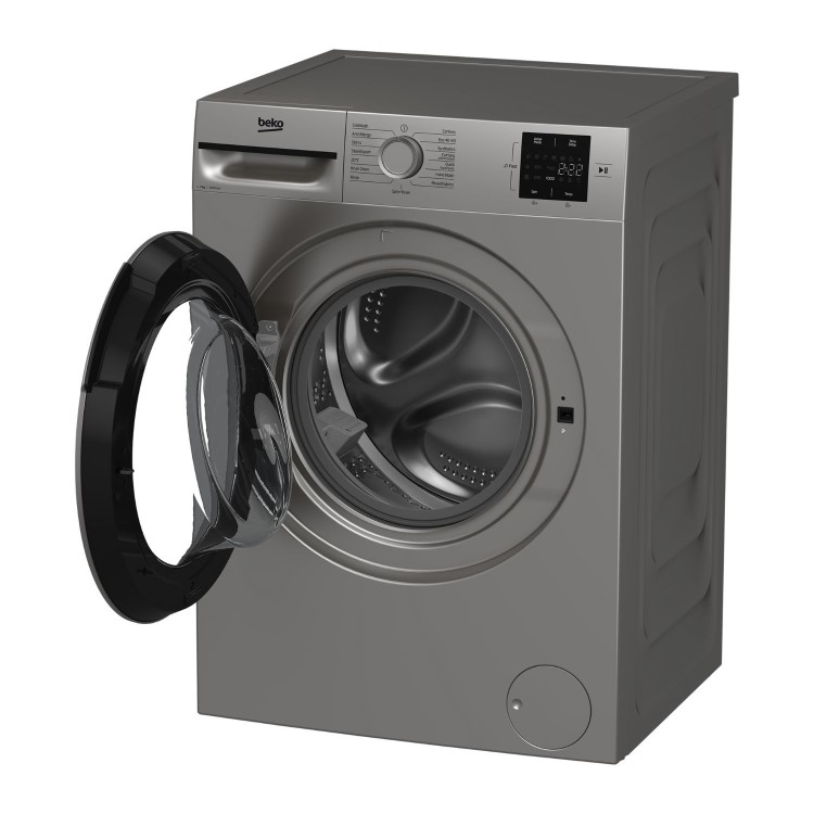 Beko 7kg 1400rpm Washing Machine - Silver - B-Rated, Quick Wash