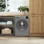 Beko 7kg 1400rpm Washing Machine - Silver - B-Rated, Quick Wash
