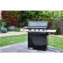 BeefEater 1200E Series - 4 Burner Gas BBQ Grill & Side Burner Trolley - Black