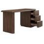 Dark Wood Modern Office Desk with Drawers - Banks