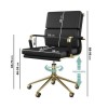 Black Faux Leather Swivel Office Chair - Benson