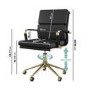 Black Faux Leather Swivel Office Chair - Benson