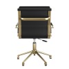 Black Faux Leather Swivel Office Chair - Benson