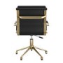 Black Faux Leather Swivel Office Chair - Benson