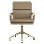 Brown Faux Leather Swivel Office Chair - Benson