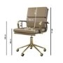 Brown Faux Leather Swivel Office Chair - Benson