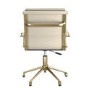 Beige Faux Leather Swivel Office Chair - Benson