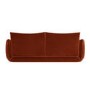 Low Curved 3 Seater Sofa in Burnt Orange Velvet - Bodi