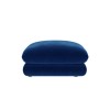 Large Navy Velvet Footstool - Bodi