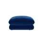 Large Navy Velvet Footstool - Bodi