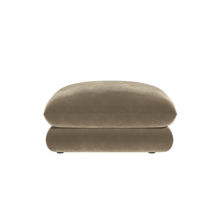 Large Mink Velvet Footstool - Bodi