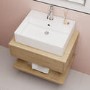 ONLY OPENED - White Square Countertop Basin 497mm - Bowen