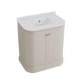 800mm Beige Curved Freestanding Vanity Unit with Basin - Bowland
