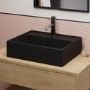 ONLY OPENED - Matt Black Square Countertop Basin 497mm - Bowen