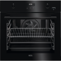 Refurbished AEG SteamBake BPE556220B 60cm Single Built In Electric Pyrolytic Oven Black