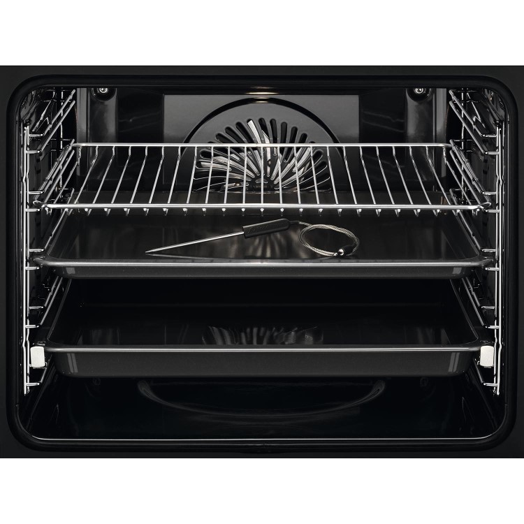 AEG 8000 Series Pyrolytic Self-Cleaning Digital Electric Single Oven with Food Probe - Matt Black