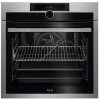 AEG 8000 Electric Single Oven with Food Sensor &amp; Command Wheel - Stainless Steel