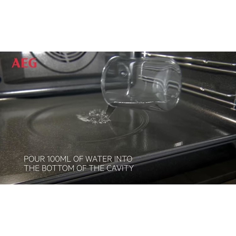 Refurbished AEG 6000 Series BPK355061B SteamBake 60cm Single Built In Electric Oven Black