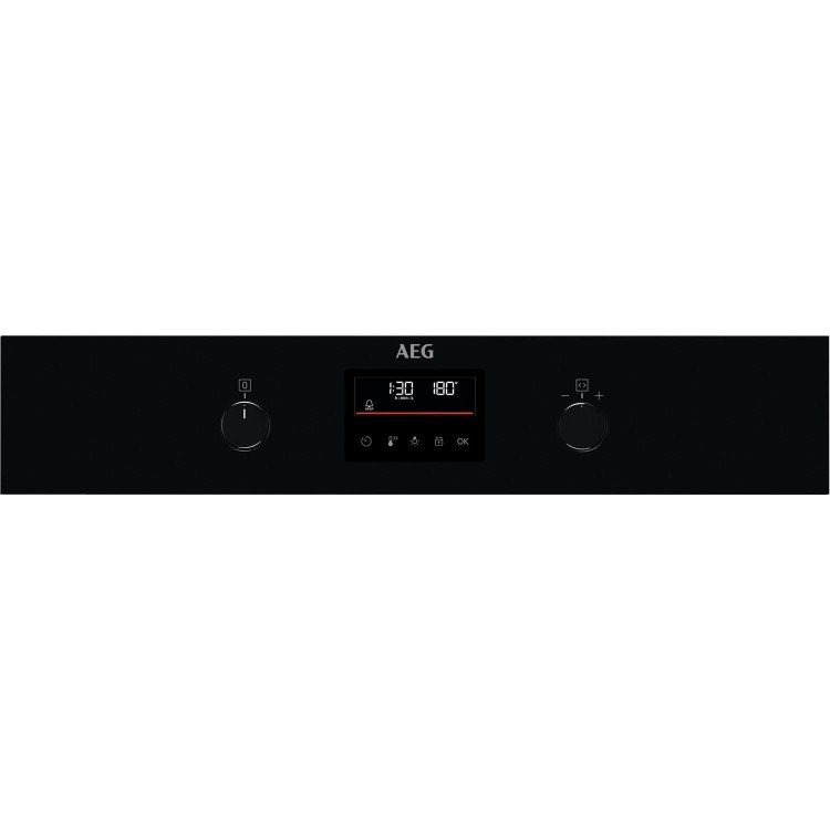 Refurbished AEG 6000 Series BPK355061B SteamBake 60cm Single Built In Electric Oven Black