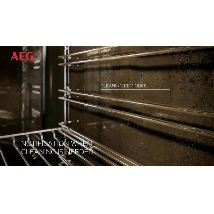 Refurbished AEG 6000 Series BPK355061B SteamBake 60cm Single Built In Electric Oven Black