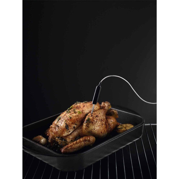 Refurbished AEG 8000 Pyrolytic BPK748380B 60cm Single Built In Electric Oven Black