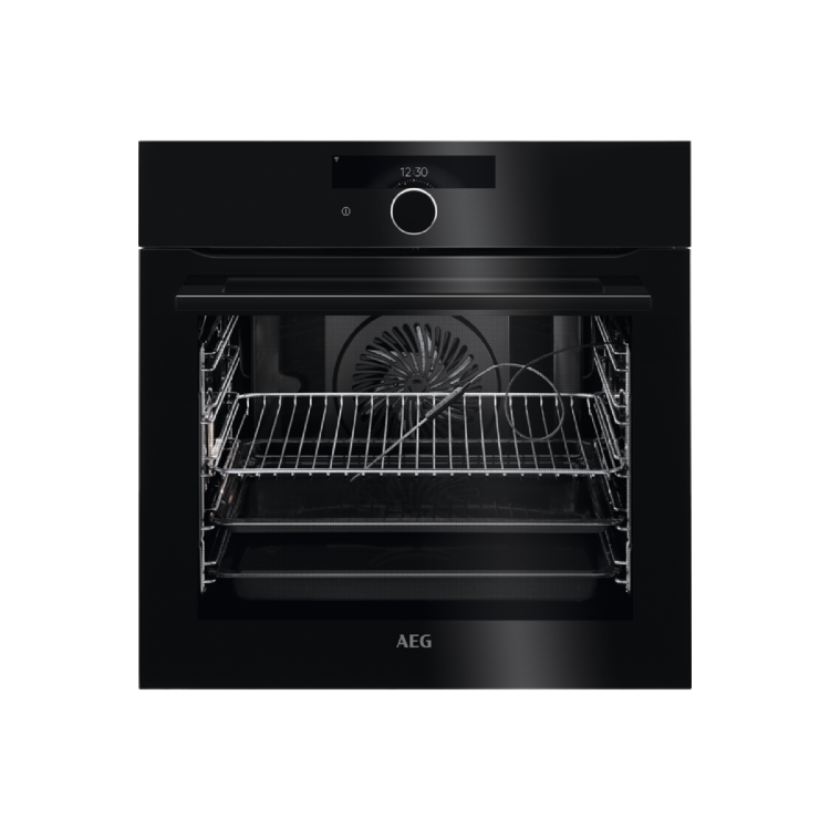 AEG 8000 Series AssistedCooking Pyrolytic Self-Cleaning Smart Single Oven with Food Probe - Black