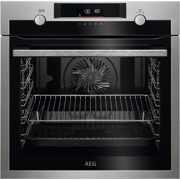 AEG 6000 Series SteamBake Pyrolytic Self-Cleaning Single Oven - Stainless Steel
