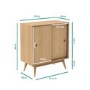 Oak Sideboard with Sliding Doors - Scandi - Briana