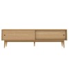 Solid Oak TV Unit with Sliding Doors - TV&#39;s up to 70&quot; - Scandi - Briana